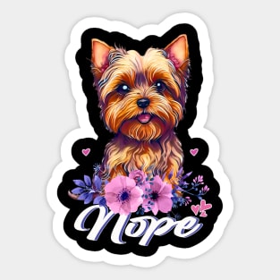 Yorkie Love Stylish Tee Celebrating the Charm of Yorkshire Terriers Sticker